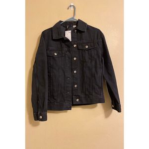 NWT black denim jacket